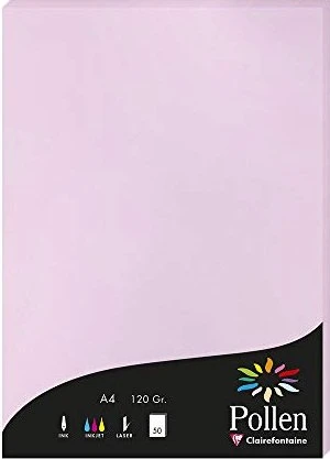 Clairefontaine Pollen Universalpapier violett, A4, 120g/m², 50 Blatt