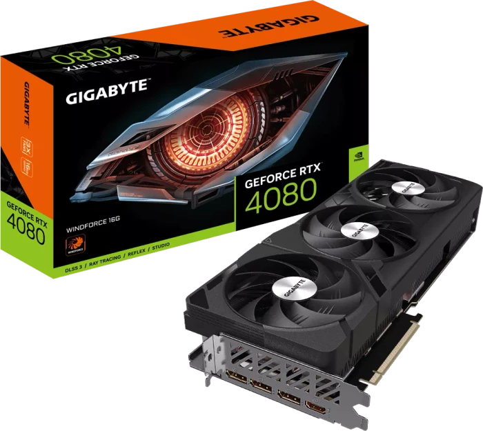 GIGABYTE GeForce RTX 4080 Windforce, 16GB GDDR6X, HDMI, 3x DP