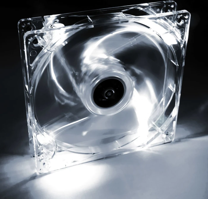 Akyga LED-Lüfter transparent/weiß, 120mm