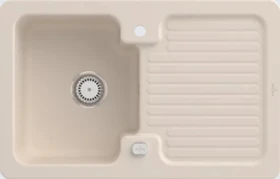 Villeroy & Boch Condor 45 Einbau Becken reversibel mit Ablauffernbedienung ivory