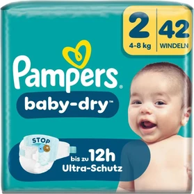 Pampers Baby-Dry Gr.2 Einwegwindel, 4-8kg, 42 Stück