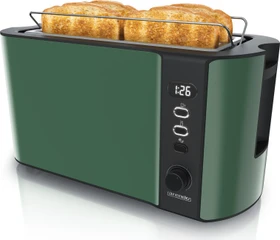 Arendo 307907 Frukost Doppel-Langschlitz-Toaster grün