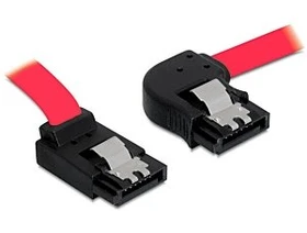 DeLOCK SATA Kabel rot 0.3m mit Arretierung, rechts/oben
