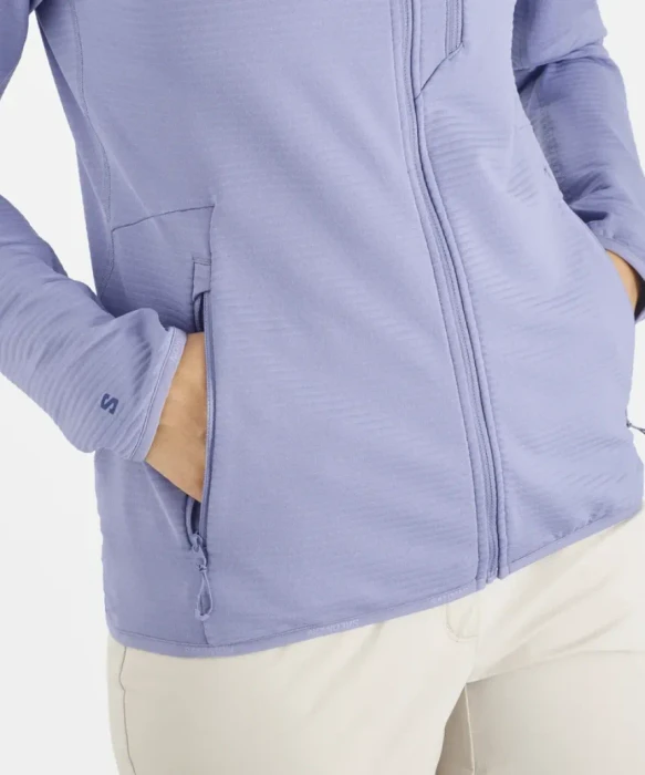 Salomon Essential Lightwarm Hooded Funktionsjacke blue granite (Damen)