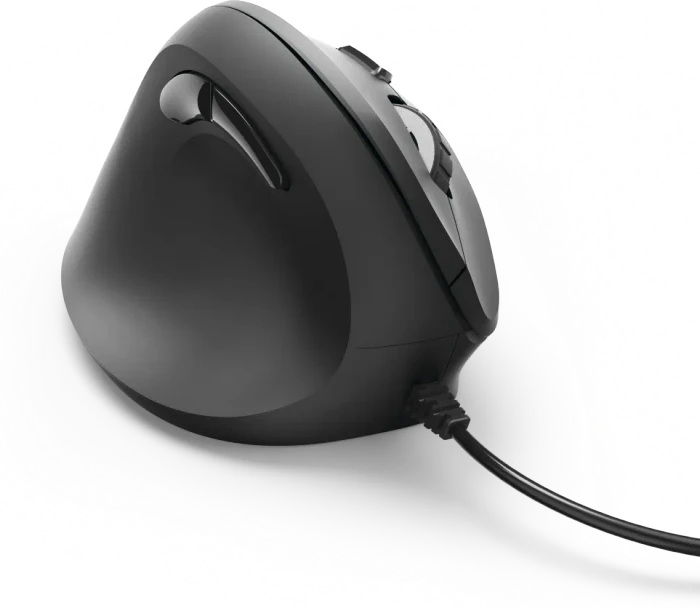 Hama EMC-500L Vertical Maus schwarz, Linkshänder, USB