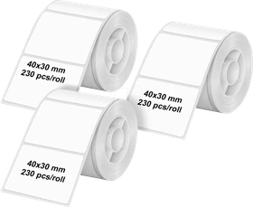 Olympia Endlosetiketten, 40x30mm, weiß, 3er-Pack (690 Etiketten)