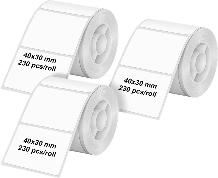 Olympia Endlosetiketten, 40x30mm, weiß, 3er-Pack (690 Etiketten)