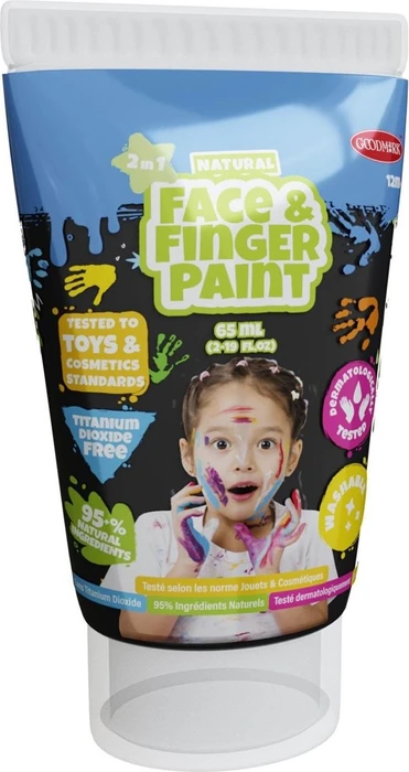 Boti Natural Face & Fingerpaint Fingerfarbe, schwarz, 65ml