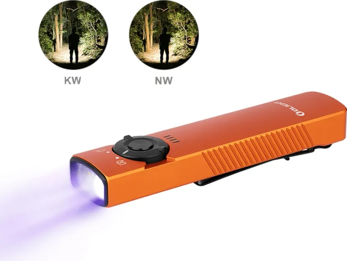 OLight Arkfeld UV Taschenlampe orange/kaltweiß