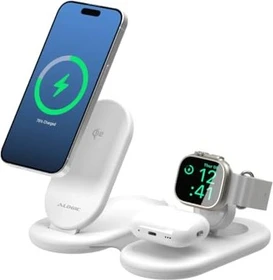 Alogic PackAway 3-in-1 Qi2 Fast Wireless Charger weiß