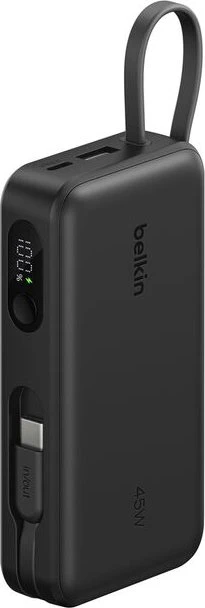 Belkin UltraCharge Powerbank mit integriertem Kabel (29 cm) 10K schwarz