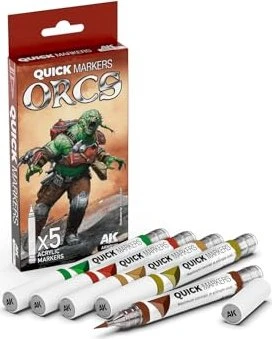 AK-Interactive Quick Markers Orcs Farbset, 5-tlg.