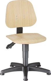 Bimos Unitec 1 Arbeitsdrehstuhl mit Gleiter, Holz, Buche