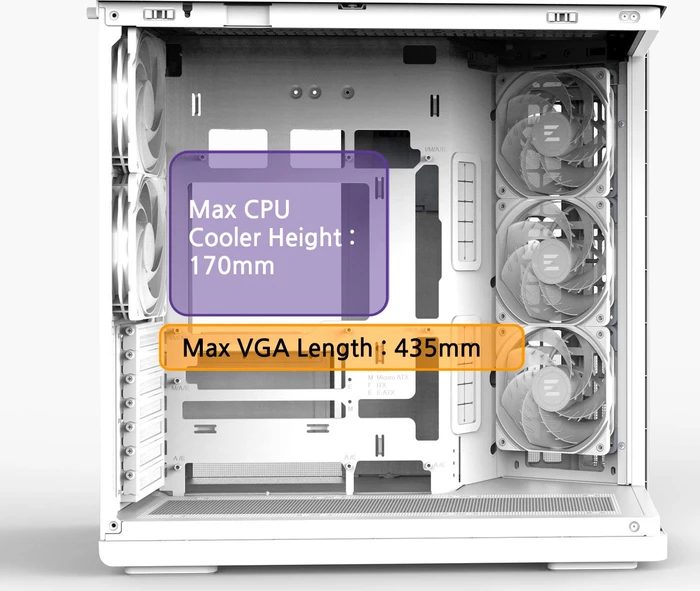 Zalman P60 White, Glasfenster