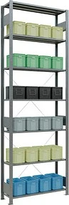 Schulte Lagertechnik Multiplus 150 Schwerlastregal 100x300x30cm verzinkt
