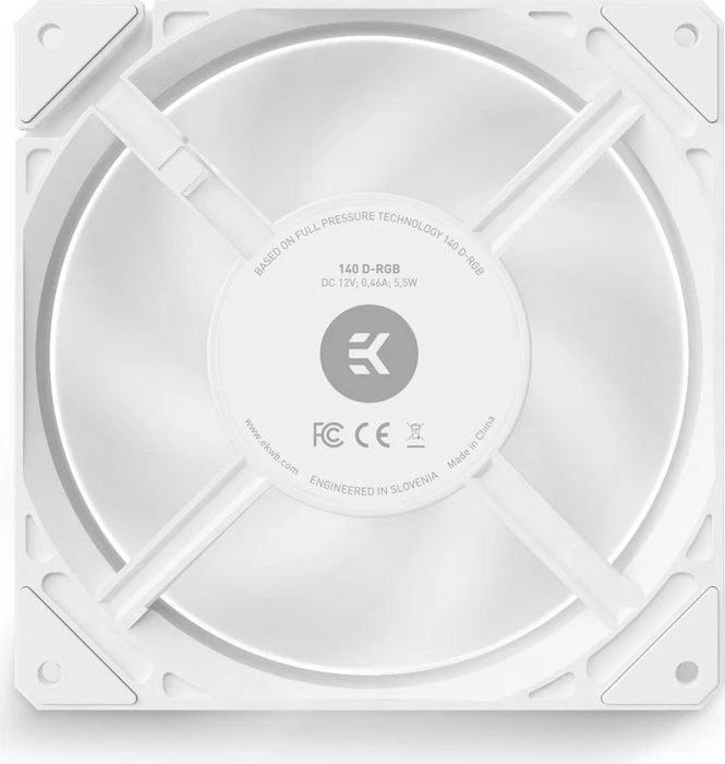 EK Water Blocks EK-Loop Fan FPT 140 D-RGB, White, 600-2000rpm, LED-Steuerung, 140mm