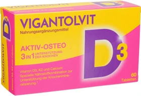 Vigantolvit Vitamin D3, K2 und Calcium Tabletten, 60 Stück