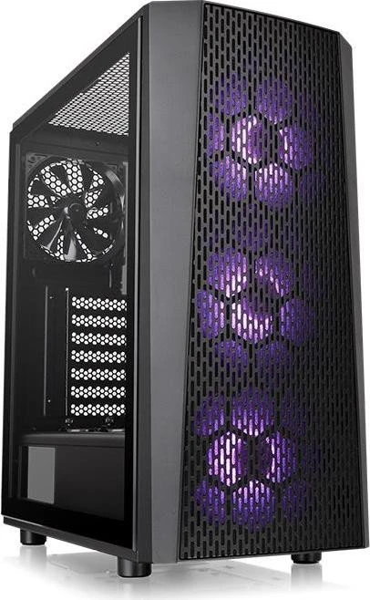 Thermaltake Versa J24 TG RGB, schwarz, Glasfenster