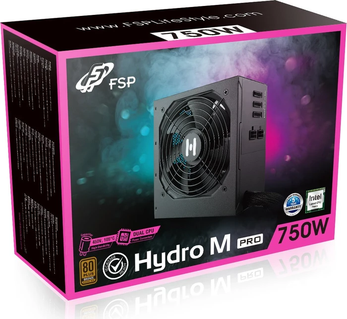 FSP Hydro M Pro 750W, ATX 2.52