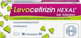 Hexal Levocetirizin 5mg Filmtabletten, 18 Stück