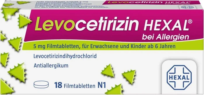 Hexal Levocetirizin 5mg Filmtabletten, 18 Stück