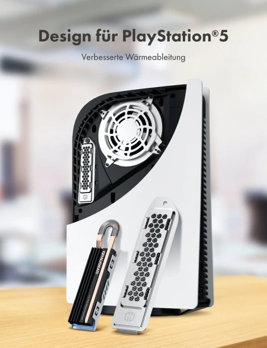 Graugear G-PS5HS03, Heatpipe-Kühler für PS5 Speichererweiterung, mit Abdeckung