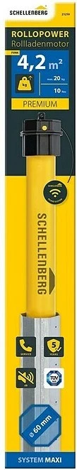 Schellenberg Funk-Rollladenmotor Premium 10Nm Maxi, Funk-Rohrmotor