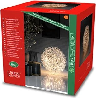 Konstsmide Lichterball Drahtkugel LED 80x warmweiß