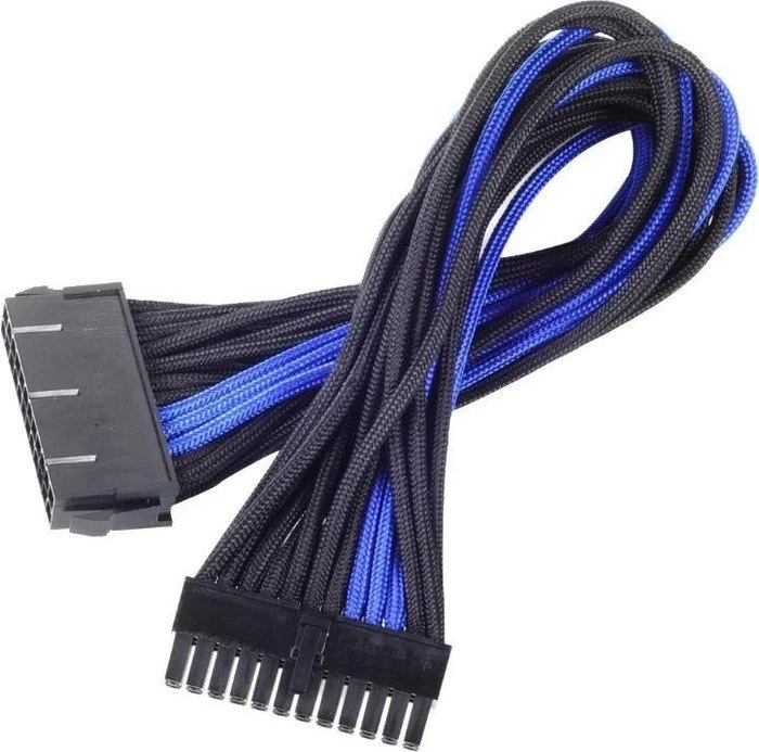 SilverStone PP07-MBBA, 24-Pin ATX Verlängerung 30cm, sleeved blau