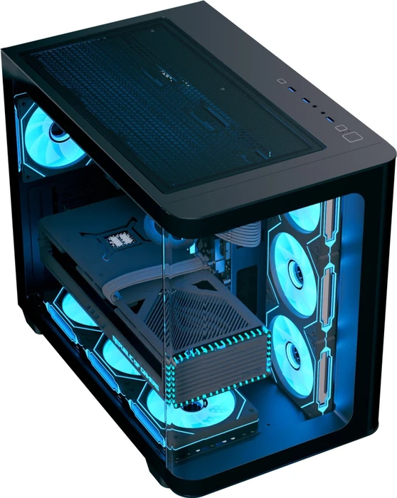 AeroCool P500C Black, Glasfenster
