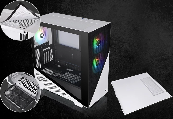 Thermaltake Divider 370 TG ARGB Snow Edition, weiß, Glasfenster