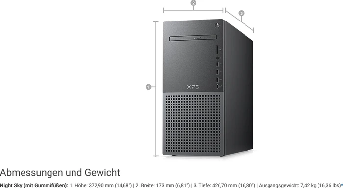 Dell XPS 8950, Core i9-12900K, 16GB RAM, 1TB SSD, GeForce RTX 3060 Ti LHR