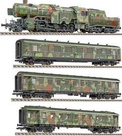 Liliput - Spur H0 Dampflok - Truppen-Transport Zugset