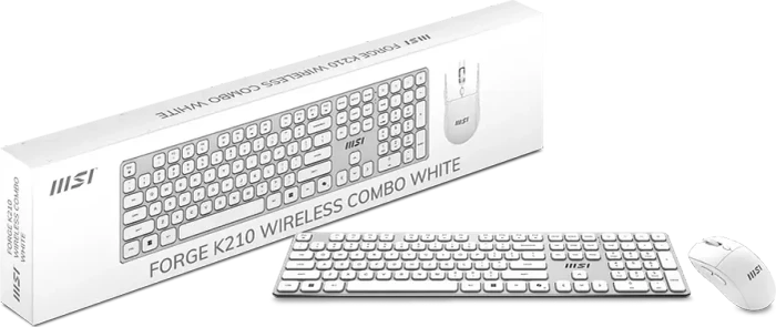 MSI Forge K210 W Wireless Combo weiß, USB, UK