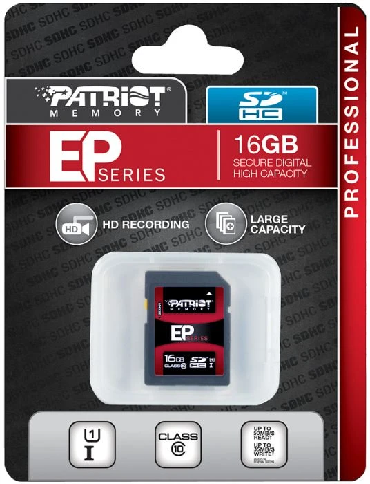 Patriot EP R50/W35 16GB, UHS-I, Class 10