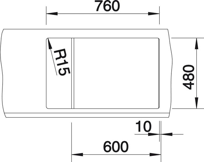 Blanco Metra 6 S Compact Einbau Becken reversibel mit Ablauffernbedienung softweiß