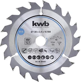 kwb M18 HM Kreissägeblatt 18Z, 130x1.4x16mm, 1 Stück