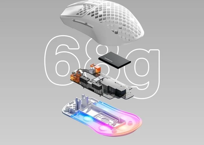 SteelSeries Aerox 3 Wireless Snow 2022 Edition, weiß, USB/Bluetooth
