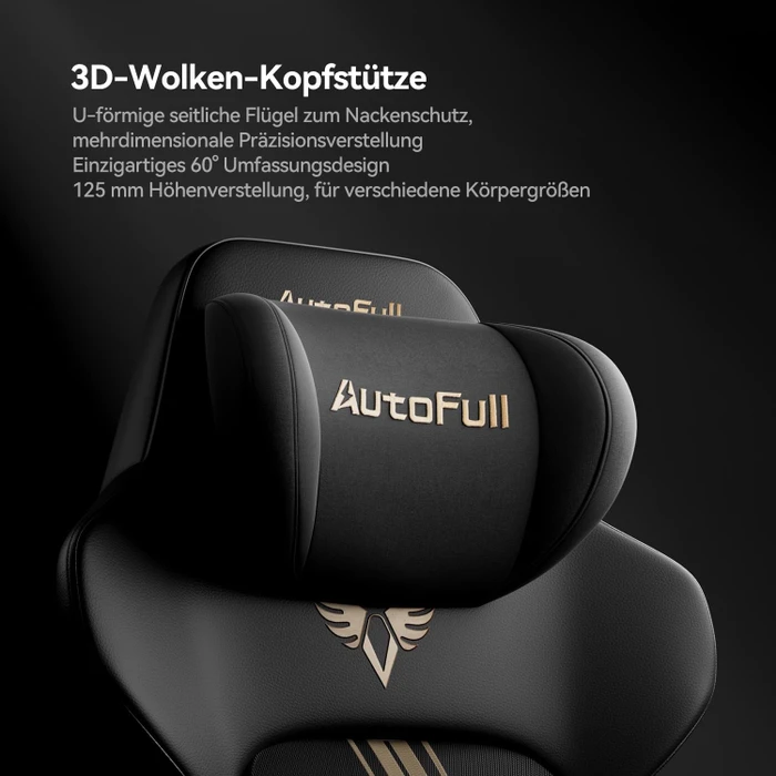 AutoFull M6 Ultra+ 2.0 Shiatsu Massage Gamingstuhl, schwarz/gold