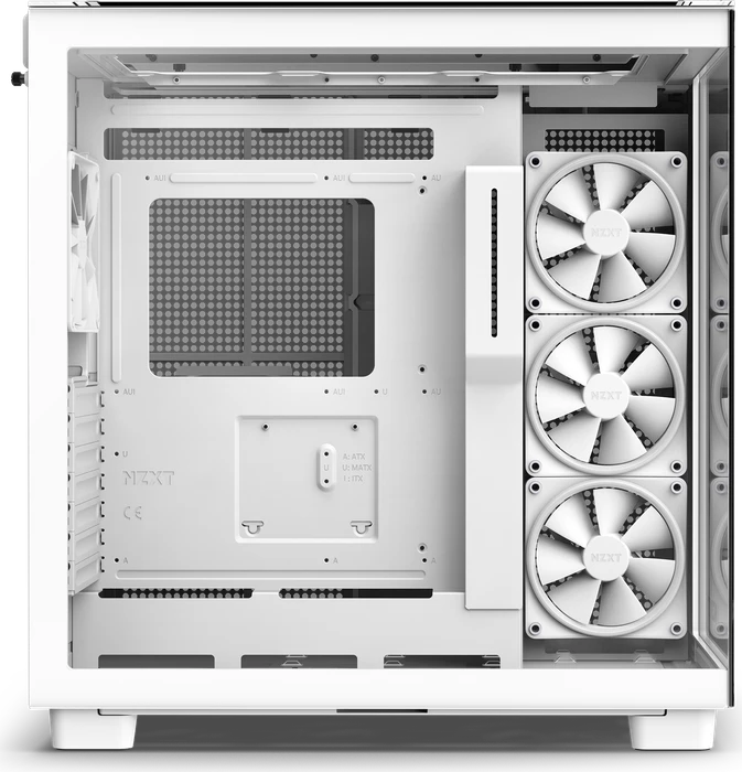 NZXT H9 Elite White, weiß, Glasfenster