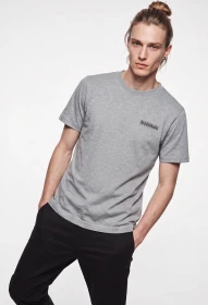 Napapijri Sovana T-Shirt kurzarm medium grey melange (Herren)