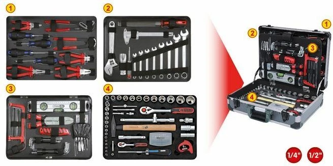 KS Tools Handwerkzeugset inkl. Koffer, 127-tlg.