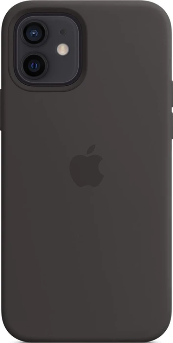 Apple Silikon Case mit MagSafe für iPhone 12/iPhone 12 Pro schwarz