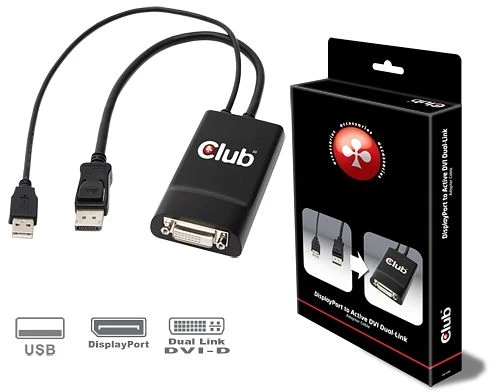 Club 3D aktiver DisplayPort/Dual-Link DVI Adapter