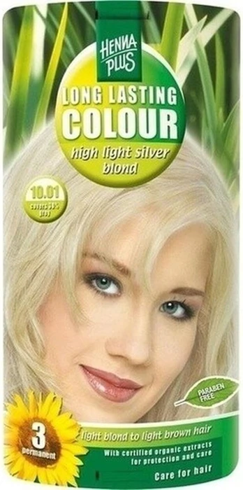 Henna Plus Long Lasting Colour Haarfarbe 10.01 Silver Blond, 100ml