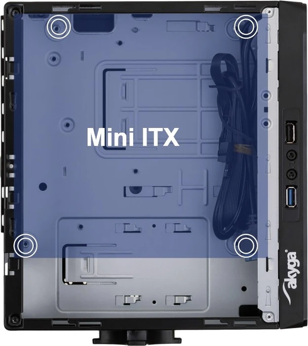 Akyga AK-101-01BK VESA, Mini-ITX, 150W