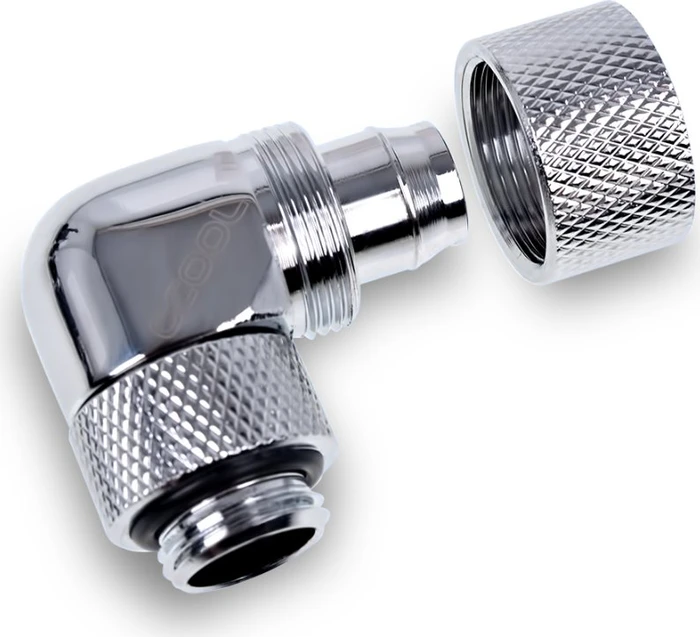 Alphacool Eiszapfen 90° Schlauchanschluss G1/4" auf 13/10mm, verchromt, 4er-Pack