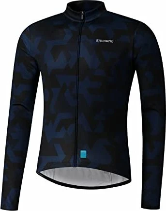 Shimano Vertex Printed Trikot langarm schwarz (Herren)