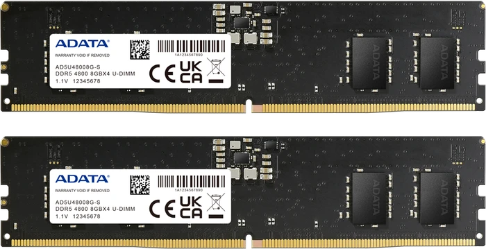 ADATA UDIMM 16GB Kit, DDR5-4800, CL40-40-40-77, X16, tray