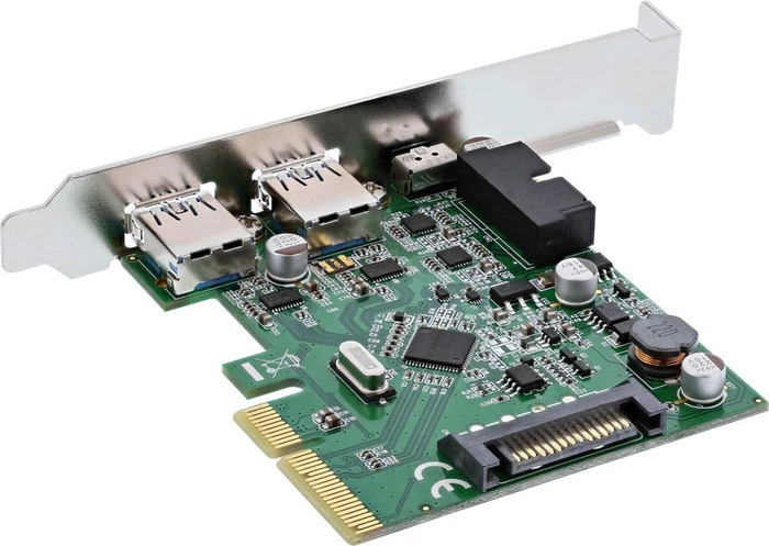 InLine Schnittstellenkarte, 2x USB-A 3.1/1x USB 3.0 Pin Header, PCIe 2.0 x4